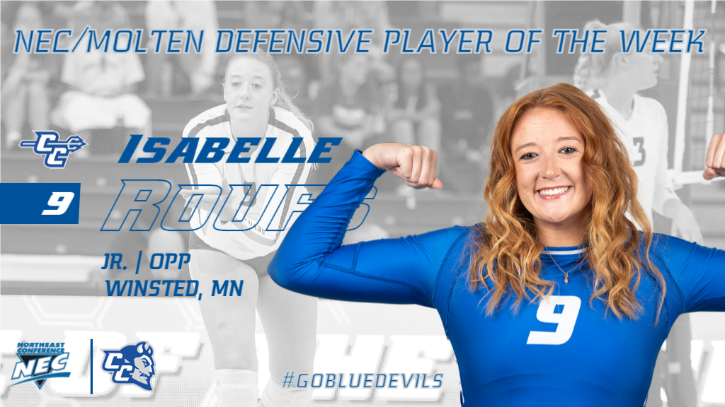 Roufs Named NEC/Molten Defensive Player of the Week